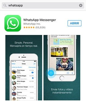 Imagen de Apps Store para bajar whatsapp