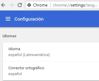 Estableciendo idioma en Chrome