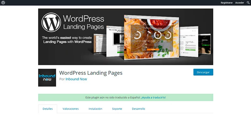 WordPress Landing Pages, plugin para hacer páginas de aterrizaje