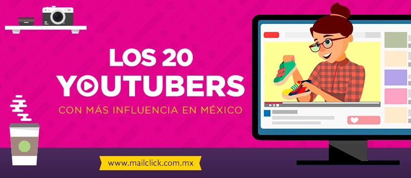 Los 20 youtubers con más influencia en México