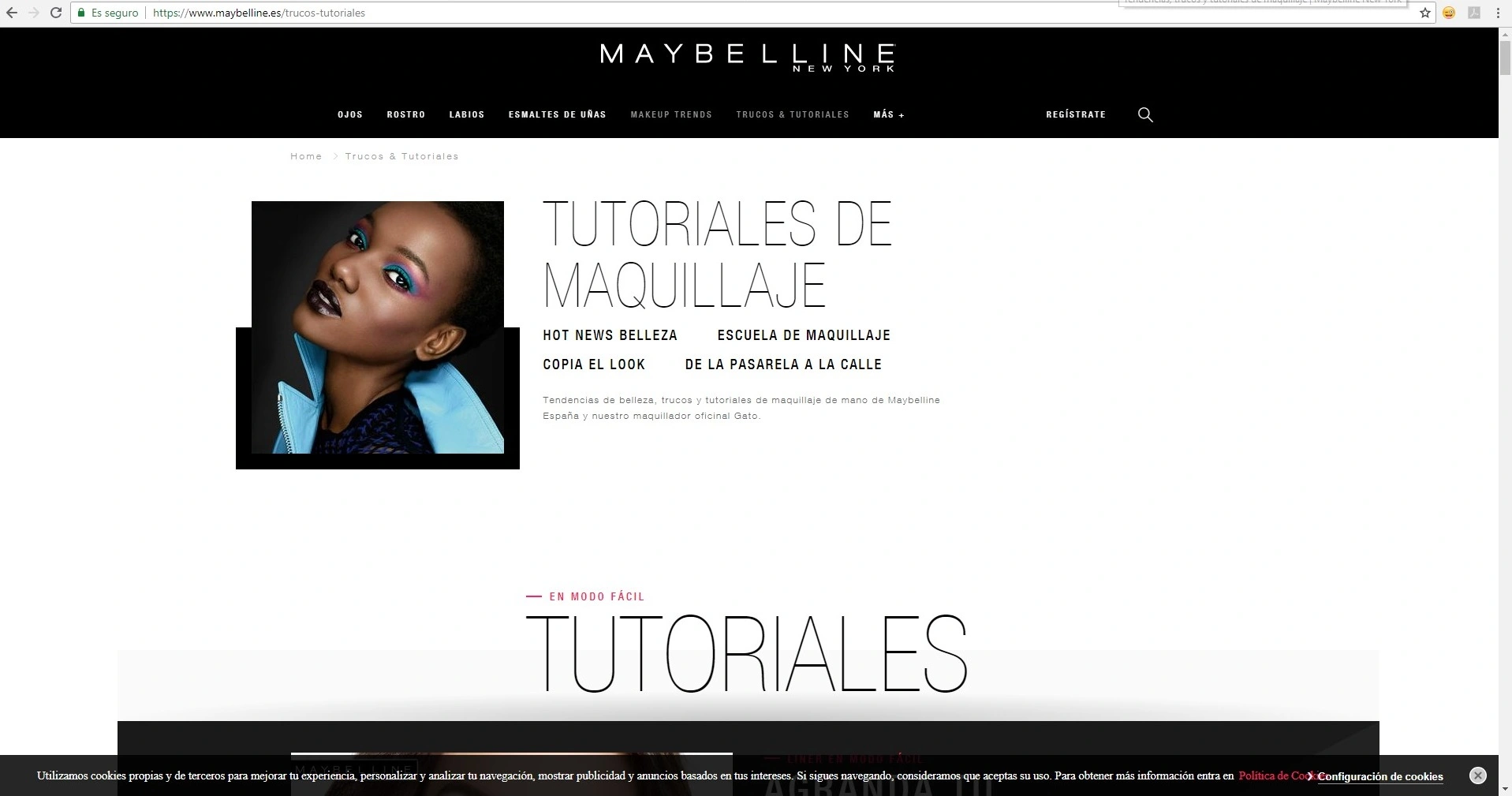 estrategia de contenidos en blog de maybelline