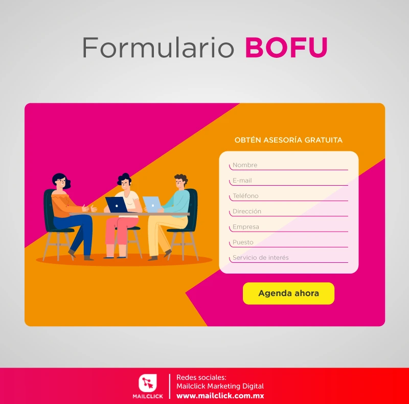 Ejemplo de un formulario BOFU