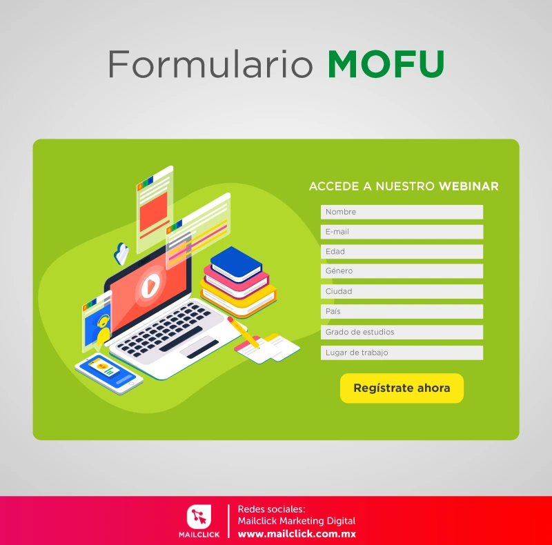 Ejemplo de un formulario MOFU