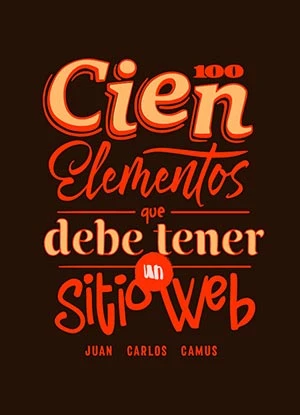 Portada de libro cien elementos que debe tener un sitio web 