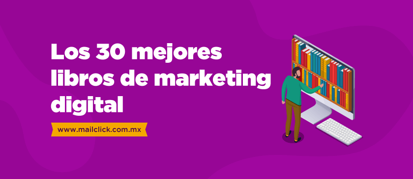 Imagen con animación de persona buscando un libro en un estante, como portada de artículo Los mejores libros de marketing digital