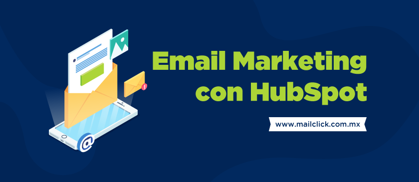 imagen con animación de correo electrónico, como portada de artículo: Email Marketing con HubSpot