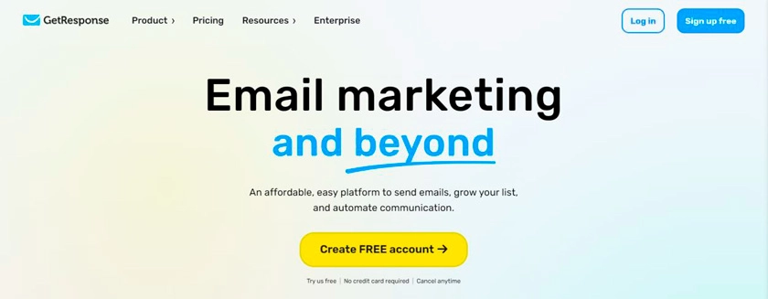 Plataforma de email marketing GetResponse