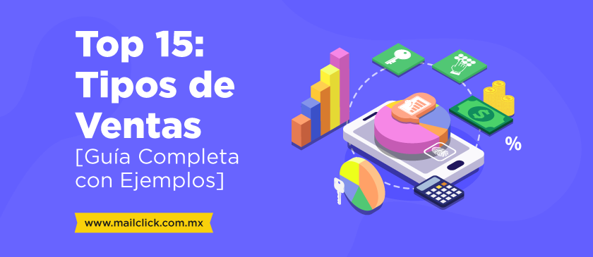 Gráficos, llaves y dinero como portada del artículo Tipos de ventas